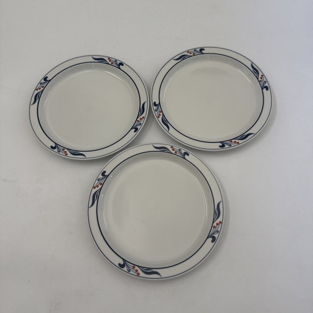 Vintage Set of 3 Dansk Bistro Maribo Salad Plates Leaves Berries 8.75" Japan